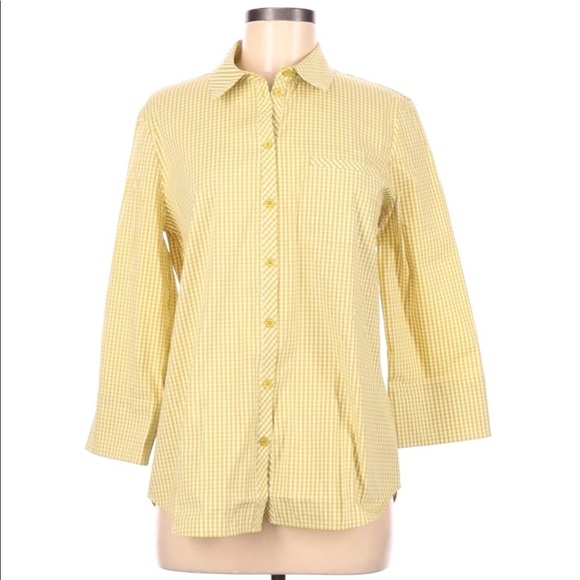 Lafayette 148 women’s button front shirt gingham - Picture 1 of 4